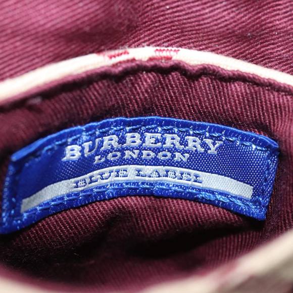 BURBERRY Nova Check Blue Label Pouch Canvas Beige Auth yk13609 - Picture 11 of 16